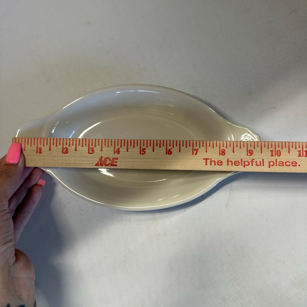Vintage Set of 4 Bel-Terr USA 9528 White Stoneware Oval Au Gratin Baking Dishes - Picture 5 of 7
